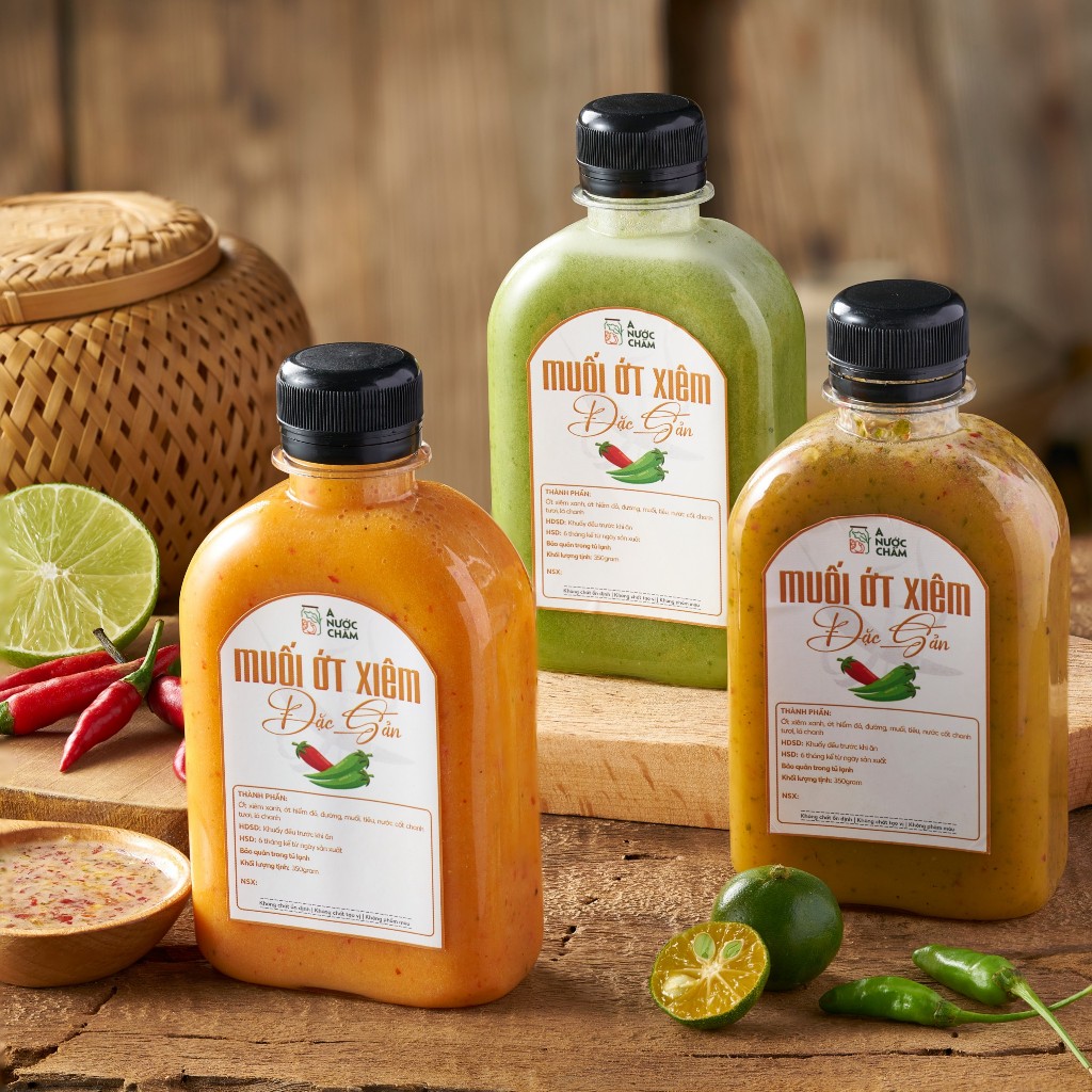 Combo Muối chấm đặc sản 3 Miền-Muối chấm thịt nướng và chấm hải sản- chấm BBQ,... ăn liền