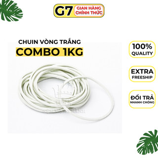 1kg Chun vòng trắng, dây chun trắng loại tốt