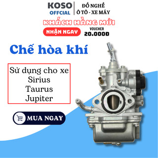 Bộ Chế hòa khí cho xe sirius, taurus, jupiter KOSO, chế hòa khí xịn,bình xăng con sirius,jupiter hàng xịn