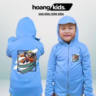 Áo khoác nắng Naruto hoạt hình cho bé trai bé gái Hoangkids,áo nắng in hình anime Uzumaki chất thông hơi cho trẻ em