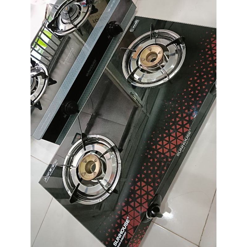 BẾP GAS DƯƠNG KÍNH 2 LÒ SUNHOUSE SHB201MT
