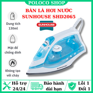 Bàn Là Hơi Nước SUNHOUSE SHD2065 - Tự Động Ngắt Khi Không Di Chuyển - Bàn Ủi Hơi Nước - 5 Chế Độ Nhiệt - Bảo Hành 2 Năm