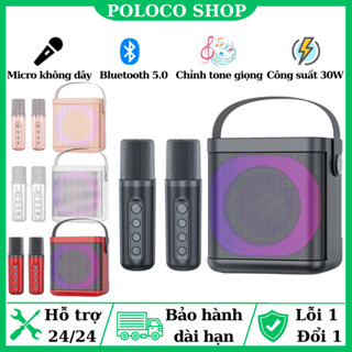 Loa Karaoke Kèm 2 Mic YS-307 SU-YOSD - Có Đèn Led - Sử Dụng Đến 6 Giờ - Đổi Giọng - Loa Bluetooth YS-307 - BH 1 Năm