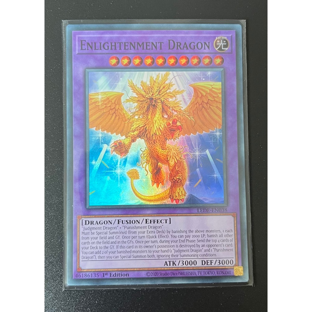 YMS - [Thẻ bài Yugioh] - [TCG-UK] - LEDE-EN038 - Enlightenment Dragon - Super Rare 1st Edition