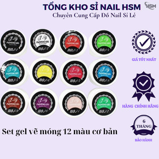  Gel vẽ nail vẽ móng 12 màu siêu đặc gel vẽ loại đẹp  - Phụ kiện đồ nail 