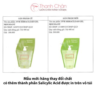 Sữa rửa mặt SVR SEBIACLEAR Gel Moussant 55ml/400ml