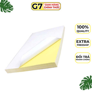 Tập 100 tờ Giấy Decal đế vàng, Decal in A4