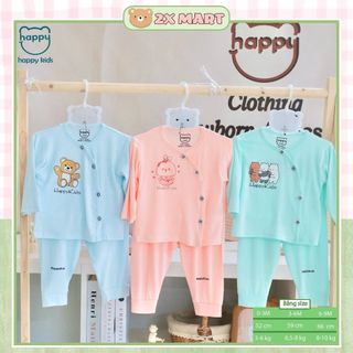 [Mềm mịn Ấm áp] Bộ thu đông cho bé trai bé gái nỉ thun lạnh áo quần ống bo khuy bấm Avalen cao cấp