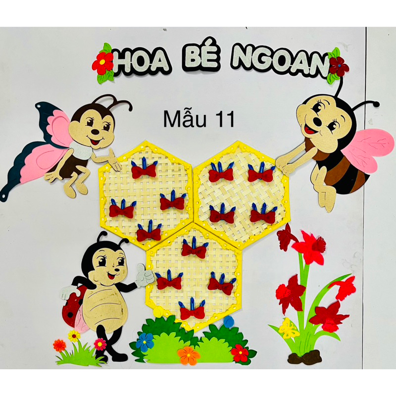 Bảng bé Ngoan Hình Ong mẫu 11( Góc trải nghiệm cảm xúc của trẻ mầm non )