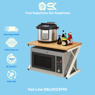Kệ lò vi sóng lò nướng đa năng [Đổi trả trong 15 ngày] khung thép nhập khẩu chịu lực tốt kệ nhà bếp