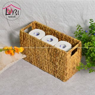 - Sọt đựng đồ đan lục bình hình chữ nhật đơn chiếc - đơn giản, mộc mạc
