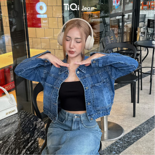 Áo khoác nữ vải jean denim tay dài dáng croptop nhiều màu TiQi Jeans K-803