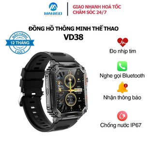 Đồng hồ thông minh thể thao Valdus VD38 Nghe gọi Bluetooth theo dõi sức khỏe vận động thể thao bảo hành 1 năm