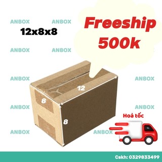 Hộp giấy carton gói hàng 12x8x8 bộ 100 cứng cáp