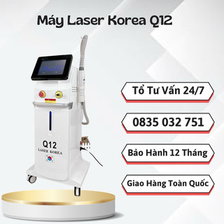 Máy xoá xăm laser q 12 korean - bảo hành 12 tháng