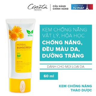 Kem chống nắng thảo dược Cenota Herbal Sunscreen 60ml