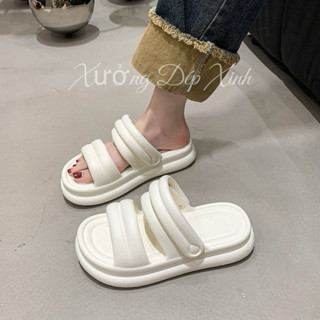 Dép sandal quai hậu nữ 3cm nâng đế bánh mì quai ngang phù hợp học sinh đi văn phòng du lịch girl phố-Xưởng Dép Xinh