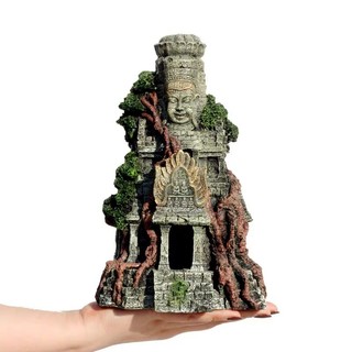 Tượng đền cổ phong cách Khmer decor trang trí bể cá