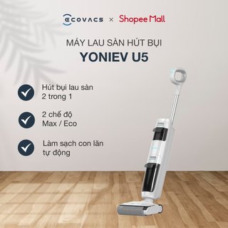 Máy hút bụi lau sàn thông minh Yoniev U5 - Tự làm sạch con lăn - BH 12 Tháng