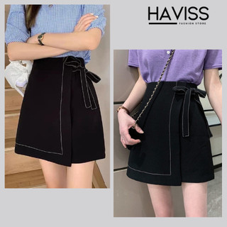 Chân váy chữ a Haviss cạp cao thắt nơ hông kiểu dáng cách điệu năng động phong cách hiện đại