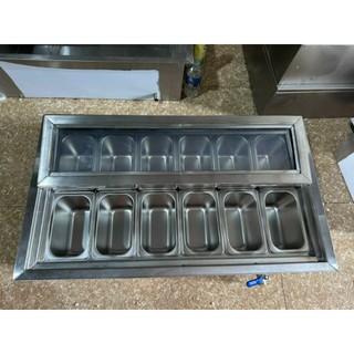 Bộ làm lạnh topping loại 12 khay nắp kính mỗi khay đựng 1 lit