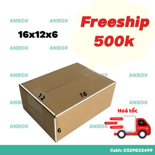 Hộp carton 16x12x6 trơn không in