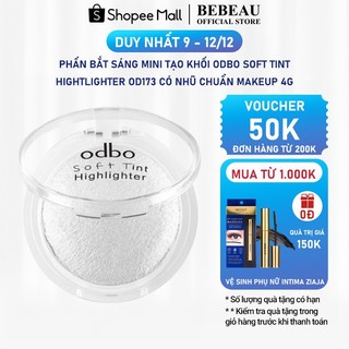 Phấn Bắt Sáng Mini Tạo Khối Odbo Soft Tint Hightlighter OD173 Có Nhũ Chuẩn Makeup 4g - TV207
