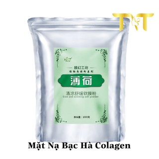 Bột mặt nạ bạc hà | đắp mặt đẹp da | mặt nạ bạc hà colagen gói