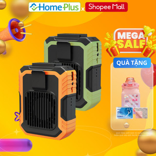 Quạt Tích Điện Kiêm Sạc Dự Phòng 6000mAh Đeo Thắt Lưng, Đeo Cổ, Cầm Tay, Để Bàn Với 3 Mức Gió, Cổng Sạc Type C Tiện Dụng