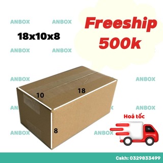 Hộp carton đóng hàng 18x10x8 trơn, nhỏ