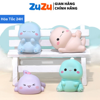 Đồ chơi khủng long bằng cao su bóp kêu chít chít, đồ chơi con vật động vật khủng long con cho bé