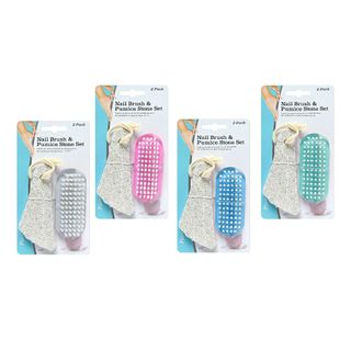 Bộ Dụng Cụ Tẩy Tế Bào Chết Gót Chân Đá Bọt và Bàn Chải Chà Gót Chân Uncle Bills AG0027N-Hồng