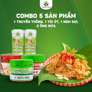 Combo 5 Thịt Chua Trường Foods (2 Ống Nứa Truyền Thống, 1 Nem Sợi, 1 Tỏi Ớt, 1 Truyền Thống)