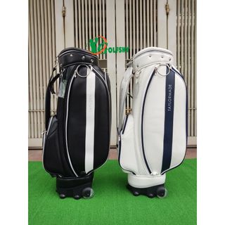 Túi đựng gậy golf taylormade có bánh xe và tay kéo, túi gậy golf taylormade, túi gậy golf da pu sang trọng, có tay kéo.