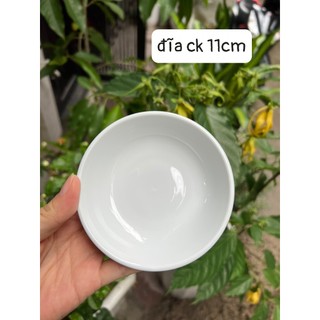 Đĩa gia vị muối tiêu sứ trắng CK Chuan Kuo 8cm 11cm