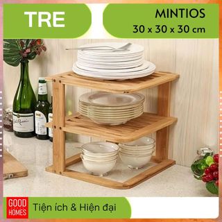 Kệ gỗ tre để đồ 3 tầng đa năng _ MINTIOS