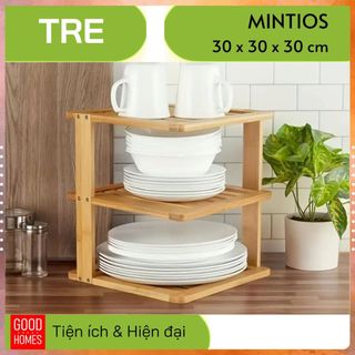 Kệ gỗ tre để đồ 3 tầng đa năng _ MINTIOS