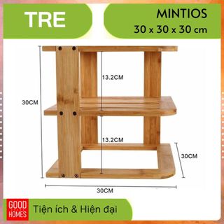 Kệ gỗ tre để đồ 3 tầng đa năng _ MINTIOS