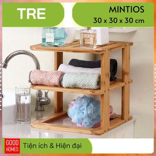 Kệ gỗ tre để đồ 3 tầng đa năng _ MINTIOS