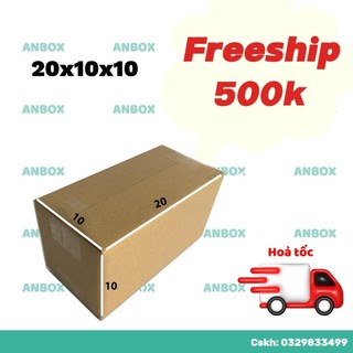 thùng gói hàng 20x10x10 hộp carton trơn, không in