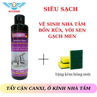   SIÊU SẠCH  Tẩy Cặn Canxi Nhà Tắm Tẩy Ố Kính Tẩy Gạch Men - bồn rửa - vòi sen Dung Dịch Tẩy Cặn Canxi 