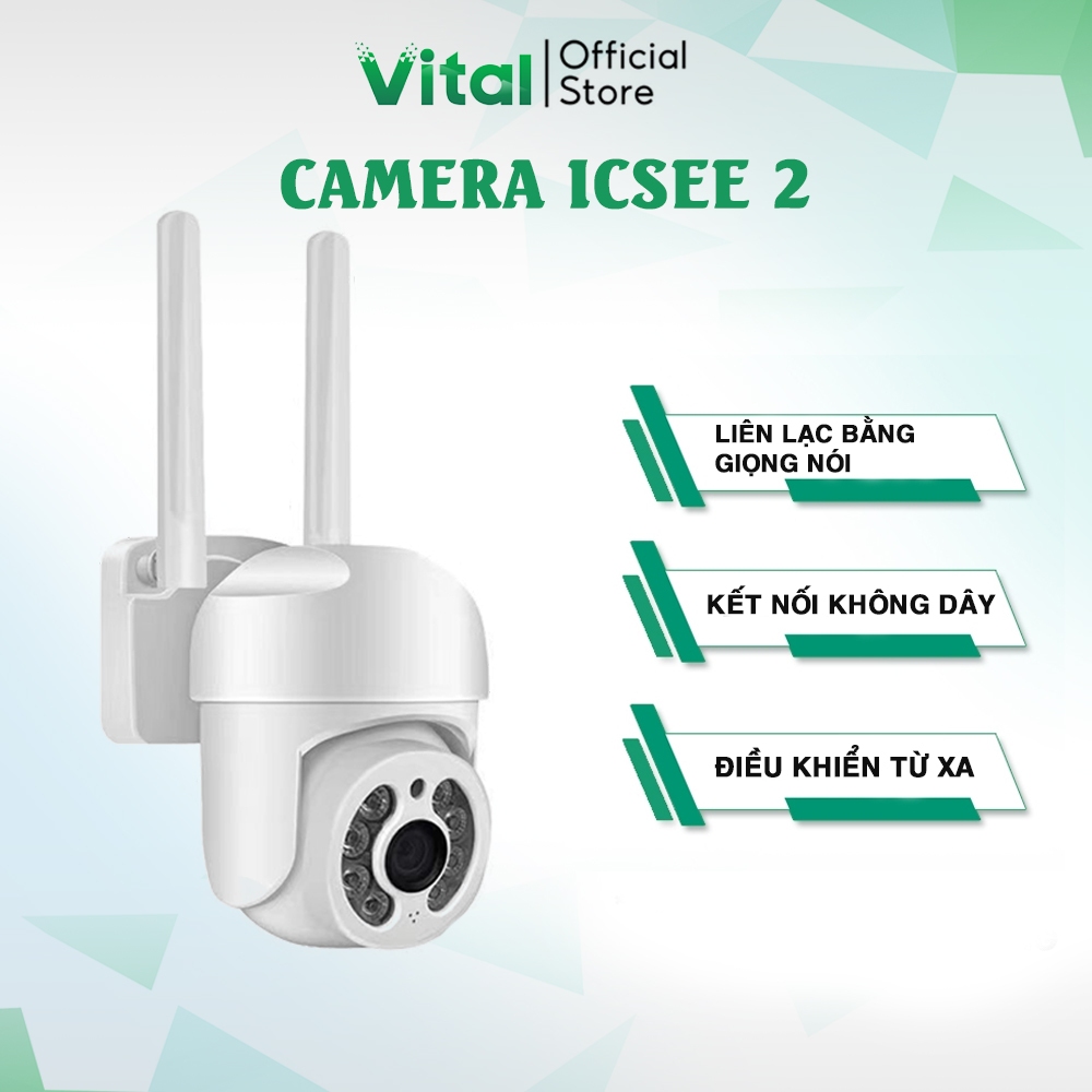Camera ICSEE 2 Wifi Camera Giám Sát  Xoay 4 Chiều Quan Sát Ban Đêm Hiệu Quả