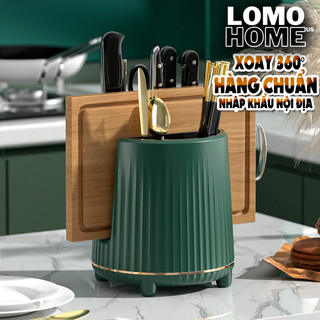  Hộp đựng đũa muỗng để bàn LOMO cao cấp thiết kế thông minh xoay 360 chống ẩm ướt 