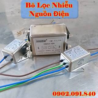 Bộ lọc nhiễu tổng đầu nguồn điện 1 pha 220v, 3A, 6A, 10A cho camera, servo, PLC, audio âm thanh dòng AC, DC Noise filter