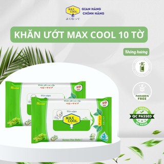 2 gói khăn ướt 10 tờ max cool không hương