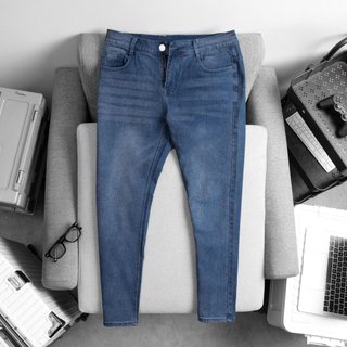 Quần jean nam GKM04 quần bò nam co giãn hình thật khoá kéo nút gài chuẩn form body cho tín đồ jean