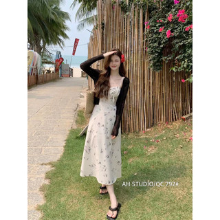 Set Váy Dây Hoa Kèm Cadigan Mỏng 792