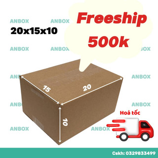 Hộp carton gói hàng 20x15x10 trơn, cứng cáp