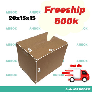 Thùng carton 20x15x15 trơn, cứng cáp
