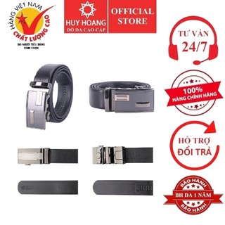 Dây nịt nam Huy Hoàng đầu tăng màu đen HP4126 (giao đầu khóa ngẫu nhiên)